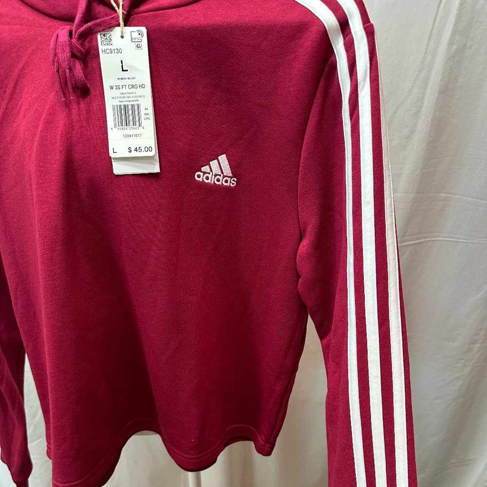 Womens Adidas short thin Sweatshirt, not as thick as most Hoodies or sweatshirts